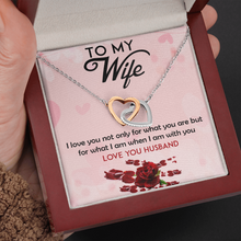 Load image into Gallery viewer, To My Wife- My Forever Love - Two hearts Interlocking Necklace
