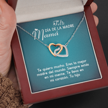 Load image into Gallery viewer, Feliz Dia De La Madre Mama- Interlocking Heart Necklace
