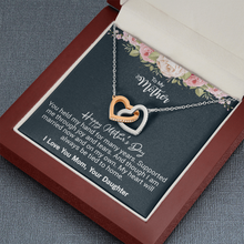 Load image into Gallery viewer, From Daughter to Mother -Interlocking Heart Necklace -On Mother&#39;s day -I Love you Mom

