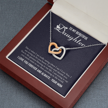 Load image into Gallery viewer, To My Beautiful Daughter -I Love You Forever And Always -Your Mom-Two Hearts Interlocking Necklace

