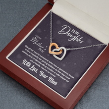 Load image into Gallery viewer, Happy Mother&#39;s day To My Daughter -Two Hearts Interlocking Necklace
