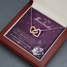 Load image into Gallery viewer, To My Soulmate-I Will Love You Forever -Two Hearts Interlocking Necklace
