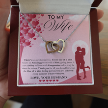 Load image into Gallery viewer, To My Wife- One Of A Kind -I Will Always Love You -Two Hearts Never-Ending Love Necklace
